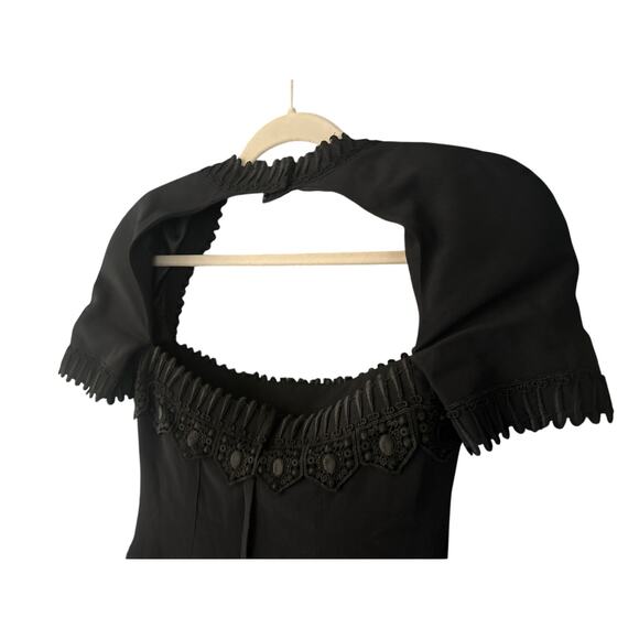Vintage Victor Costa Black Cutout Bolero style Cocktail dress Small - Picture 5 of 11